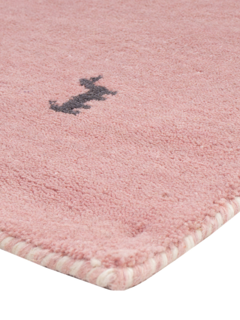 Loribaft Loom Teppich 60x90cm - Wollteppich - rosa