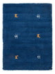 Loribaft Loom Teppich 60x90cm - Wollteppich - blau