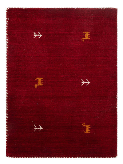 Loribaft Loom Teppich 60x90cm - Wollteppich - rot