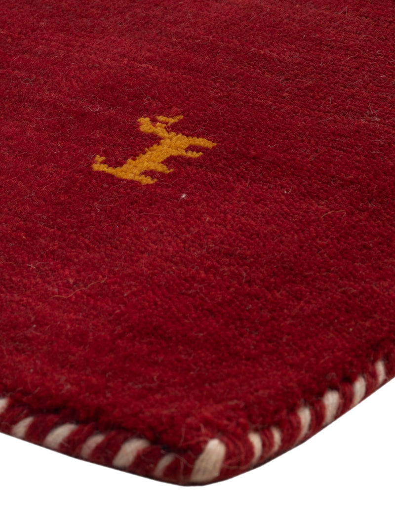 Loribaft Loom Teppich 60x90cm - Wollteppich - rot