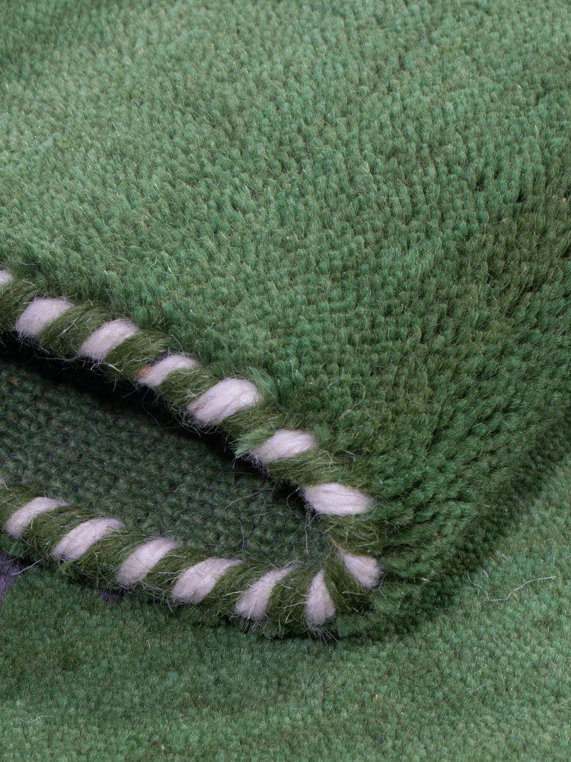 Loribaft Loom Teppich 60x90cm - Wollteppich - grün