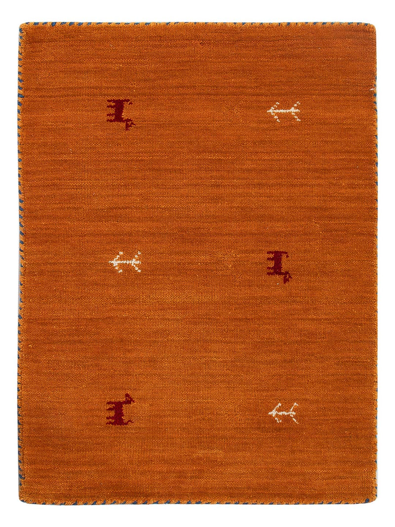Loribaft Loom Teppich 60x90cm - Wollteppich - orange