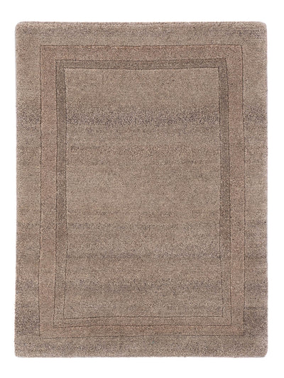 Nepal Teppich 60x90cm - Wollteppich - dunkelbeige