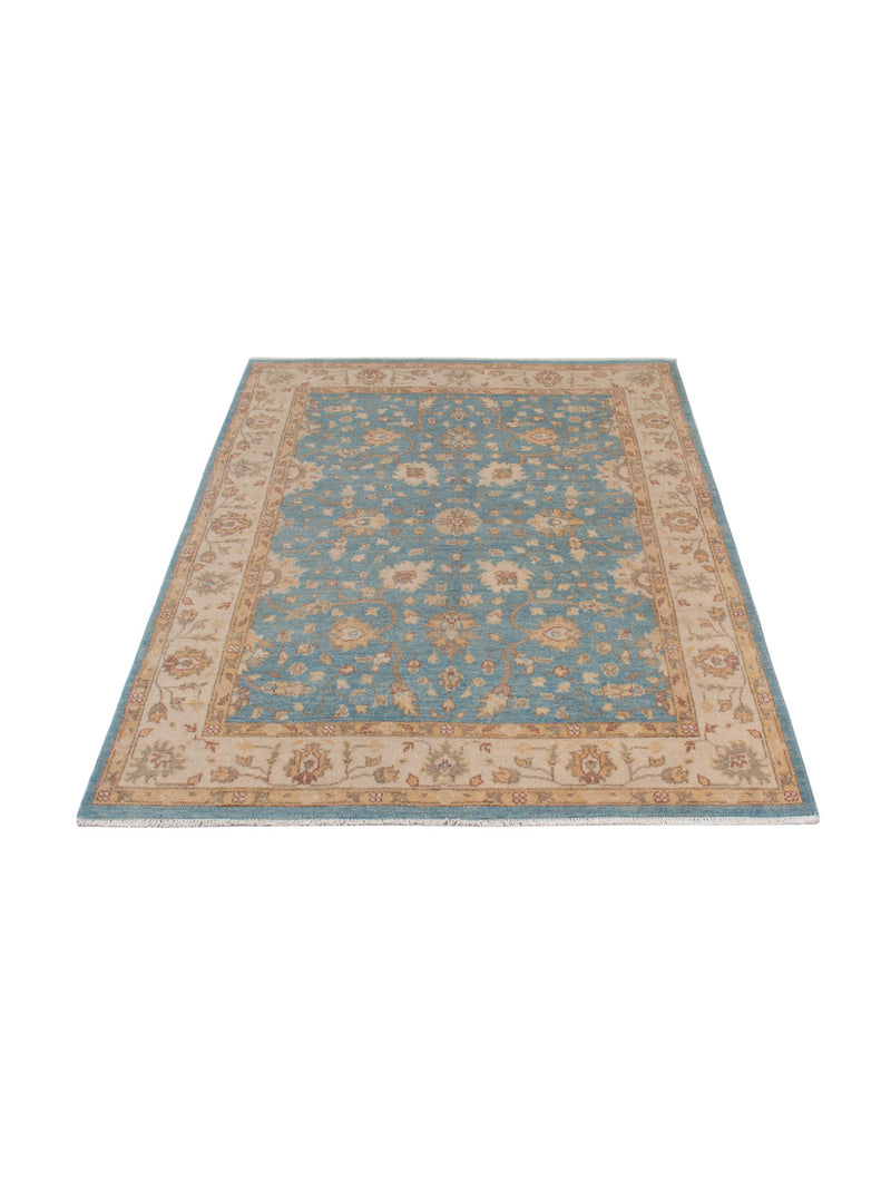Ziegler Teppich 152x189cm - Orientteppich - hellblau