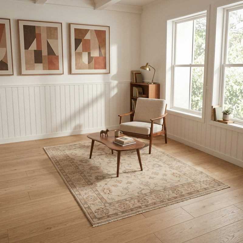 Ziegler Teppich 154x183cm - Orientteppich - beige
