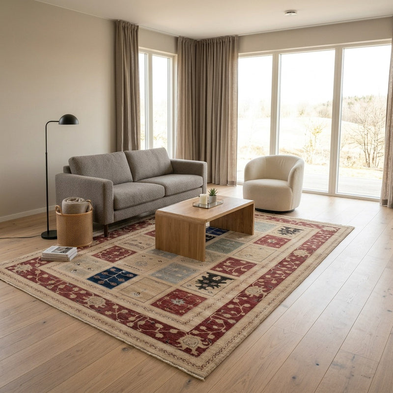 Ziegler Teppich 205x294cm - Orientteppich - beige