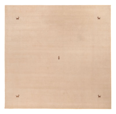 Gabbeh Teppich Softy 250x250cm - Wollteppich - beige