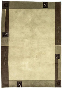 Nepal Teppich 145x202cm - Wollteppich - beige – product image
