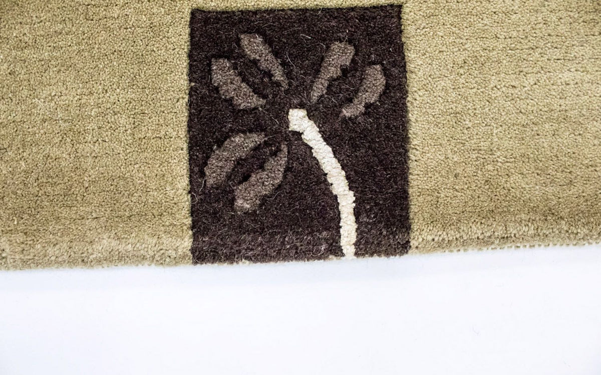 Nepal Teppich 145x202cm - Wollteppich - beige