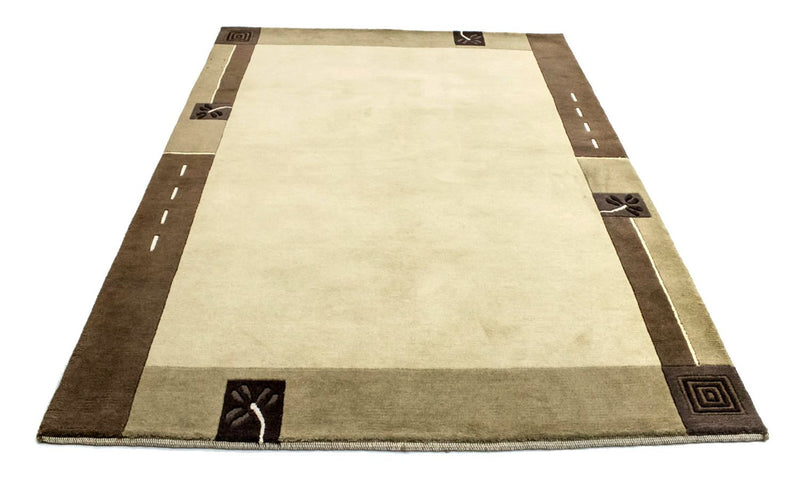 Nepal Teppich 145x202cm - Wollteppich - beige