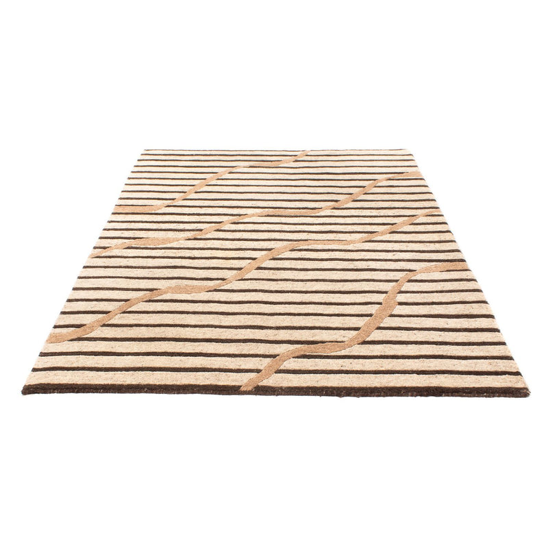 Nepal Teppich 141x202cm - Wollteppich - beige