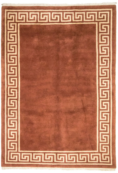 Nepal Teppich 171x239cm - Wollteppich - braun