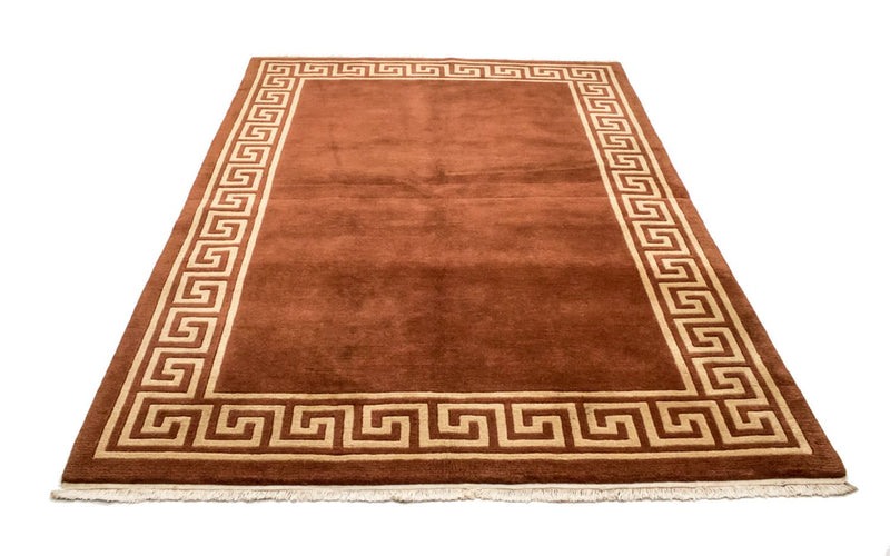 Nepal Teppich 171x239cm - Wollteppich - braun