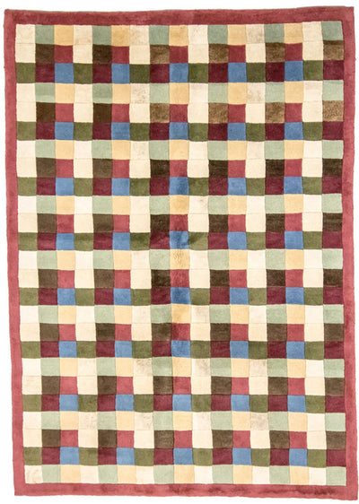 Nepal Teppich 160x225cm - Wollteppich - bunt