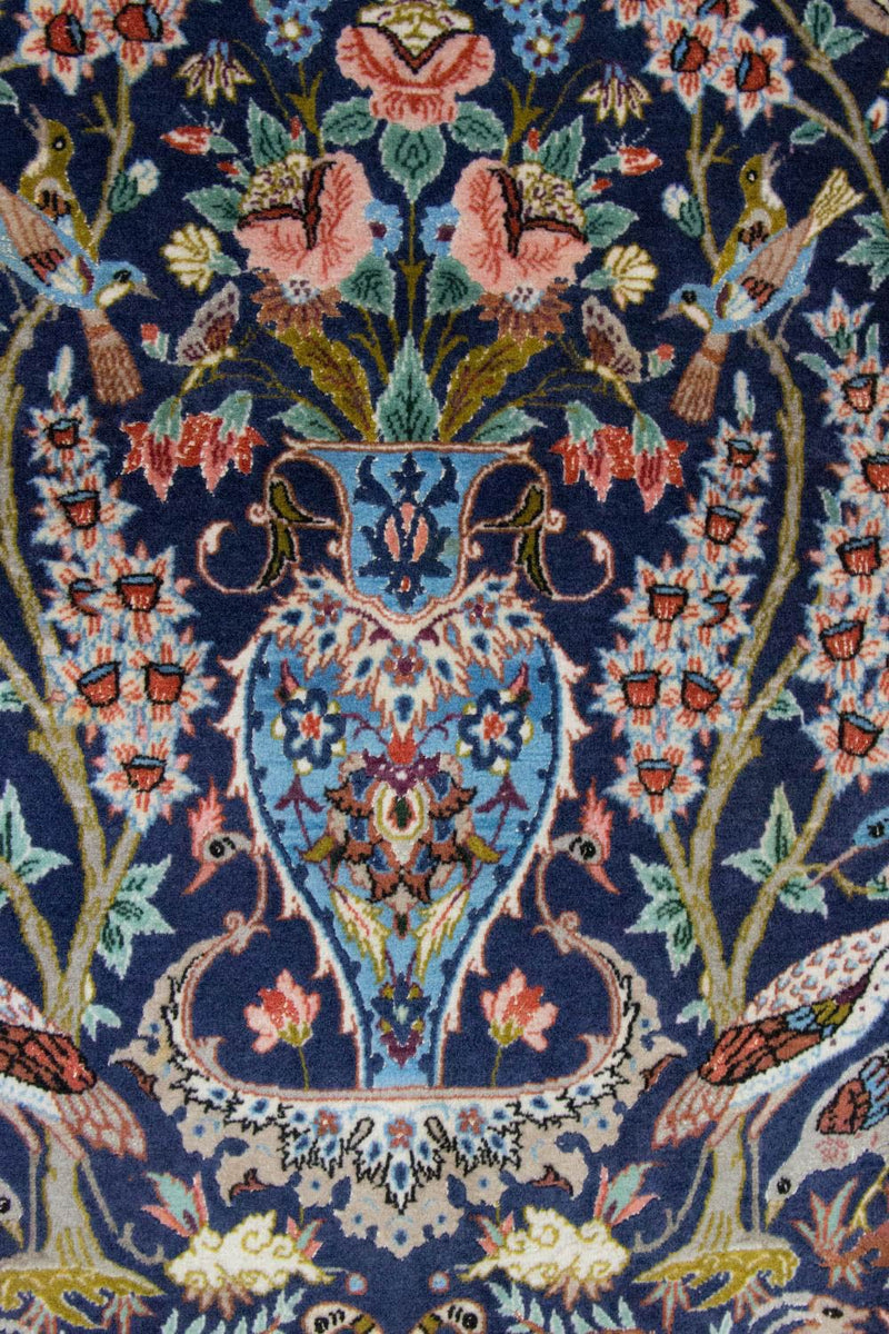Isfahan Teppich 106x160cm - Perserteppich - dunkelblau