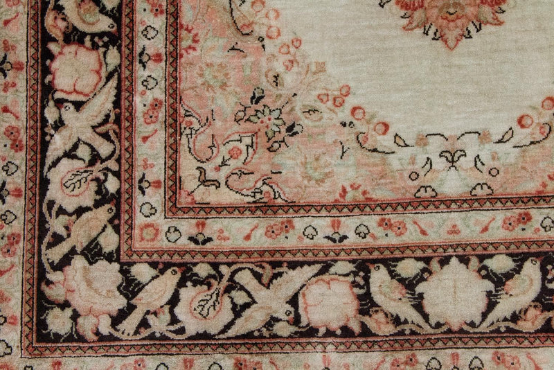 Ghom - Seide Teppich 70x120cm - Perserteppich - beige