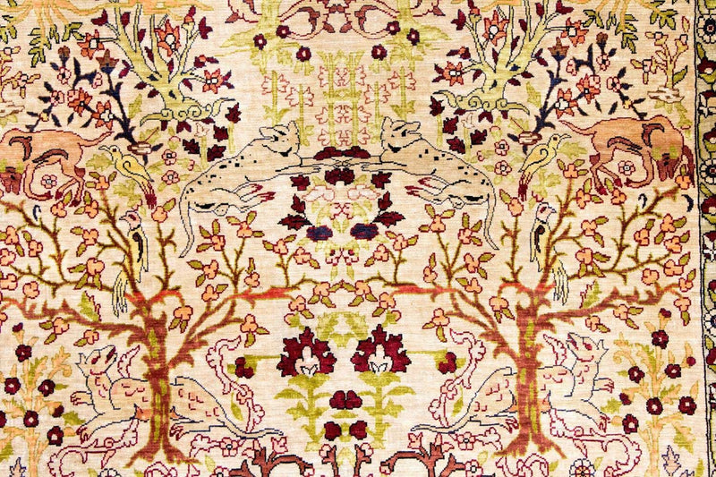 Hereke Seide Teppich 92x150cm - Orientteppich - beige