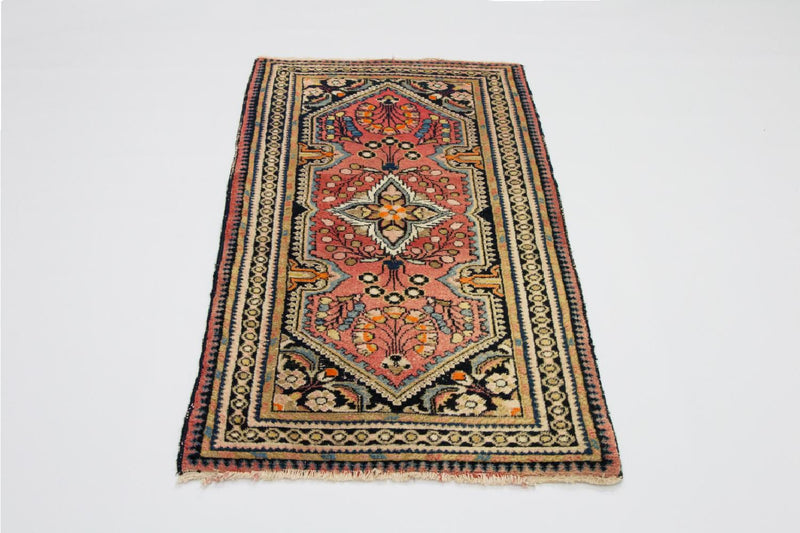 Hamadan Teppich 66x126cm - Perserteppich - rot