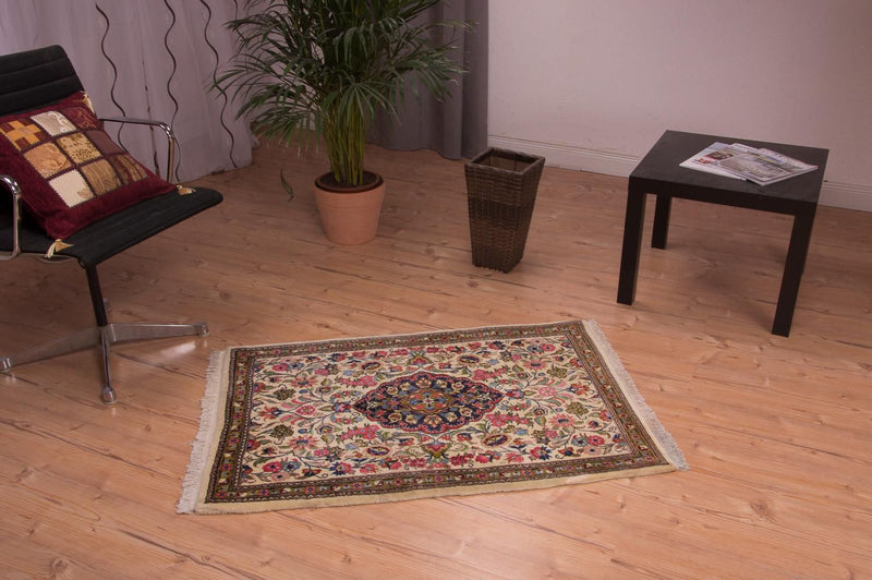 Ghom Teppich 77x110cm - Perserteppich - mehrfarbig
