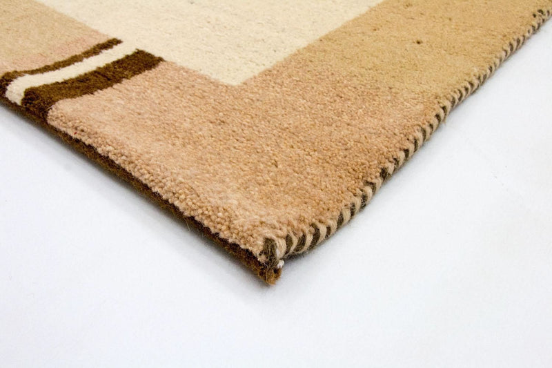 Gabbeh Teppich Indus 92x160cm - Wollteppich - beige