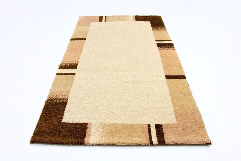 Gabbeh Teppich Indus 92x160cm - Wollteppich - beige