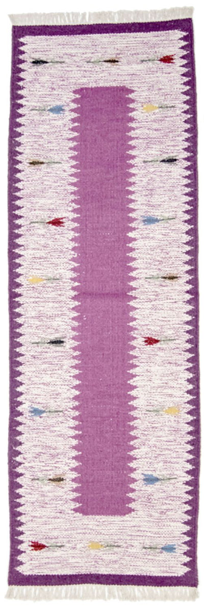 Kelim Modern Teppich 80x250cm - lila