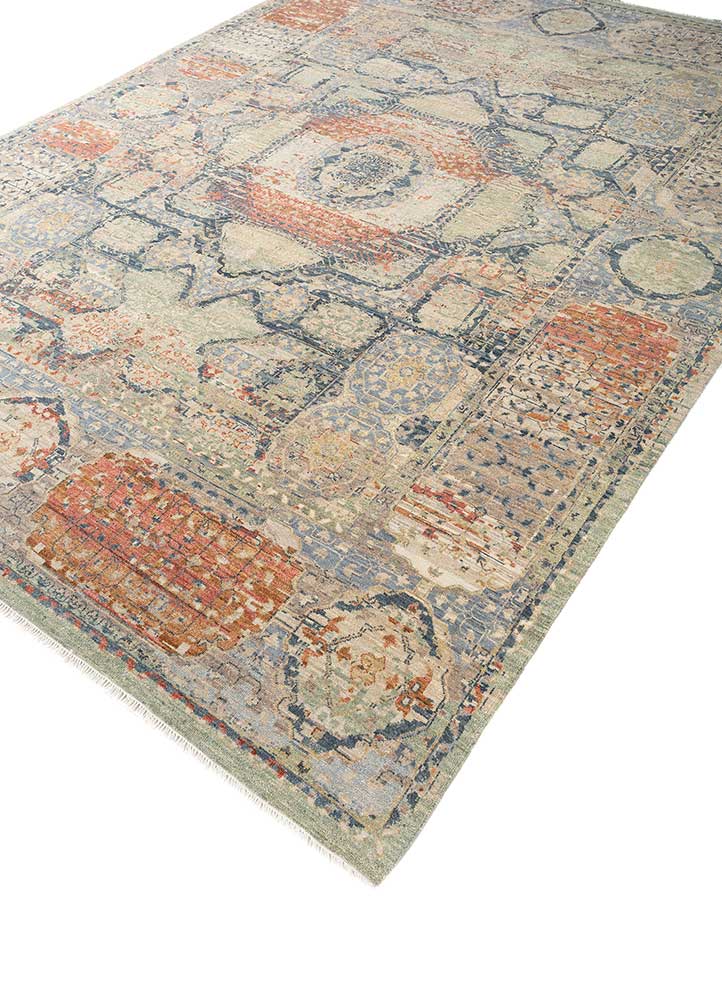 Wollteppich - 270 x 360 cm - grün