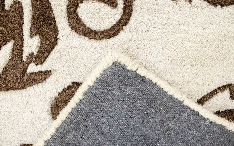 Wollteppich 76x148cm - beige