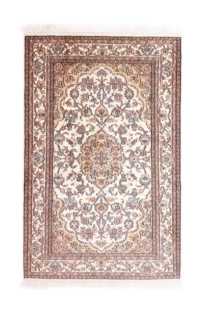 Kaschmir Seide Teppich 80x125cm - Orientteppich - beige