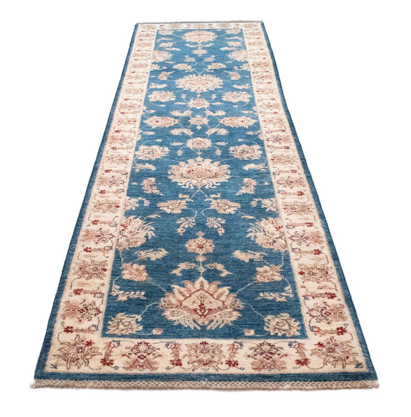 Ziegler Teppich 84x303cm - Orientteppich - blau