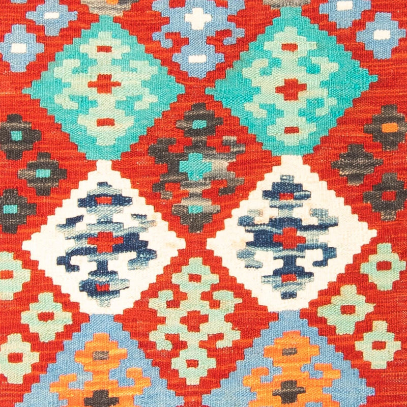 Kelim Maimene Teppich 99x154cm - dunkelrot