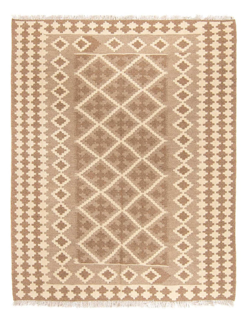 Kelim Fars Teppich 163x218cm - hellbraun