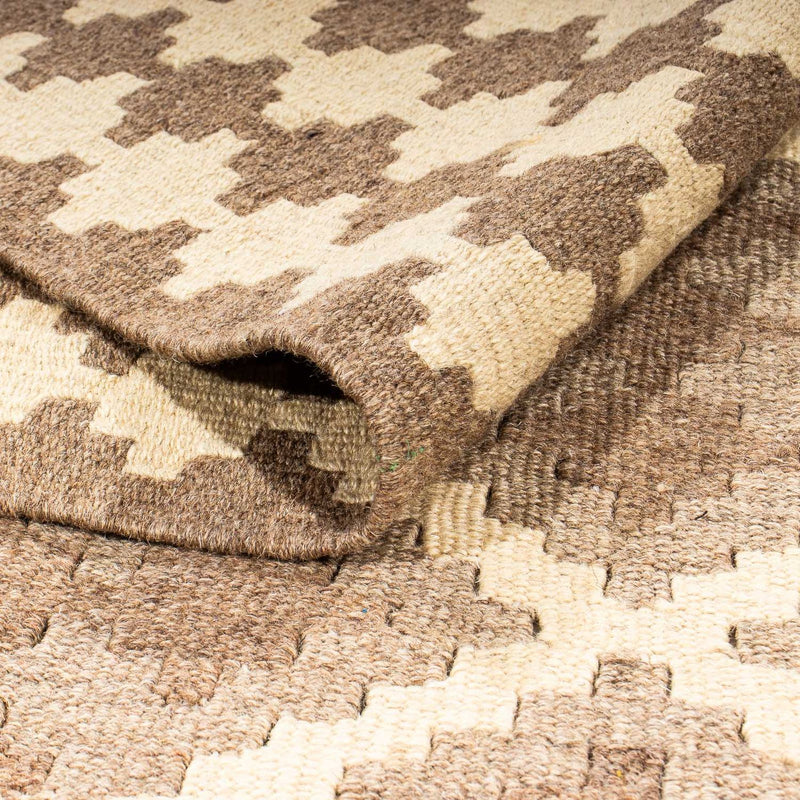 Kelim Fars Teppich 163x218cm - hellbraun