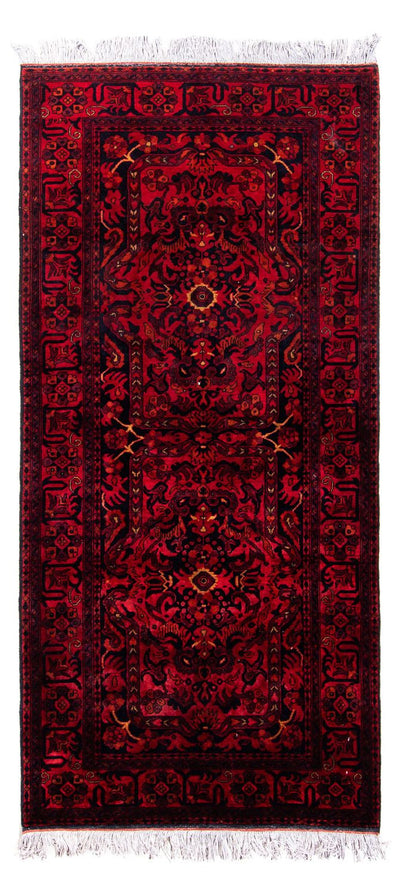 Khal Mohammadi Teppich 102x203cm - Orientteppich - dunkelrot