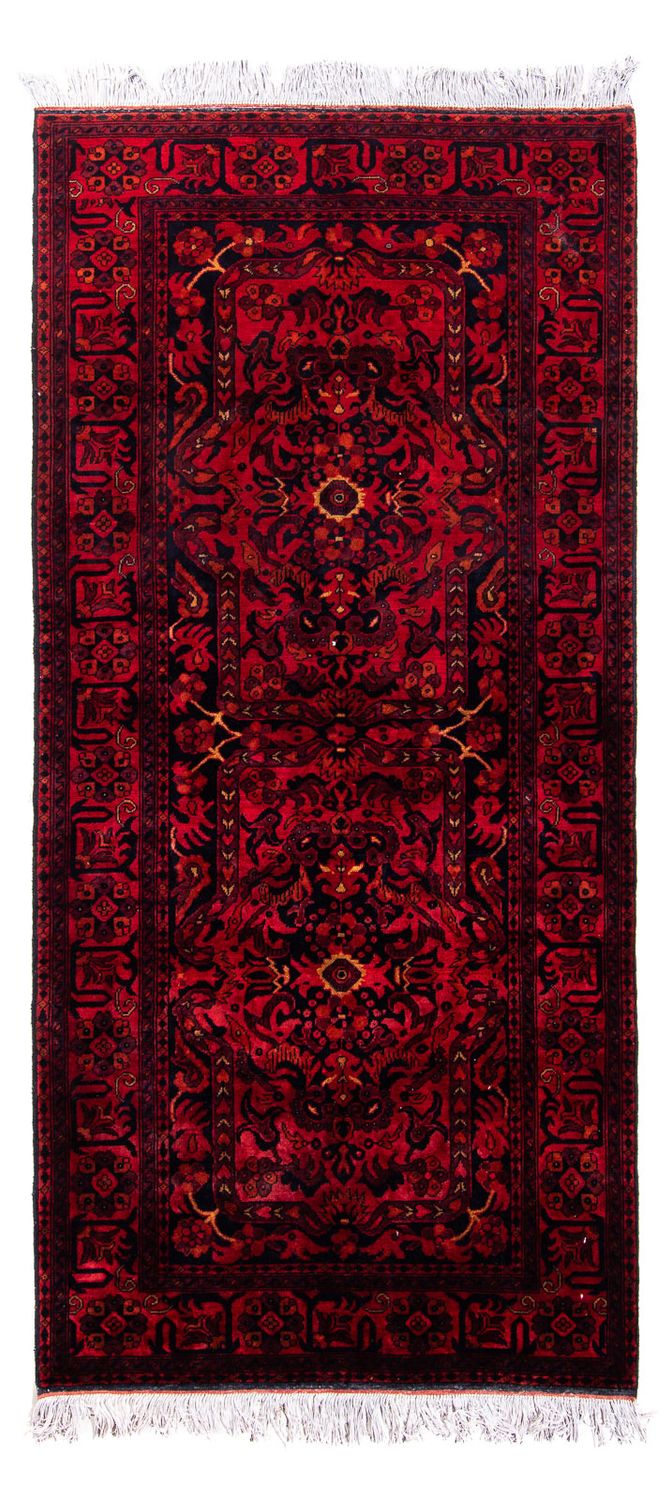 Khal Mohammadi Teppich 102x203cm - Orientteppich - dunkelrot