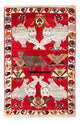 Ghashghai Teppich 135x204cm - Perserteppich - dunkelrot