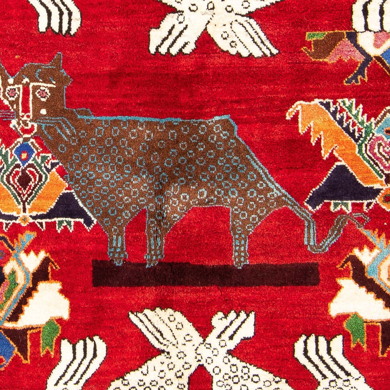 Ghashghai Teppich 135x204cm - Perserteppich - dunkelrot