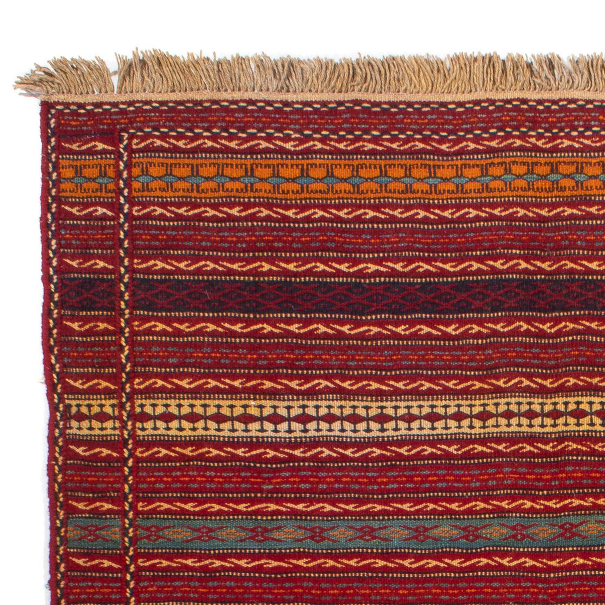 Kelim Senneh Teppich 148x200cm - mehrfarbig
