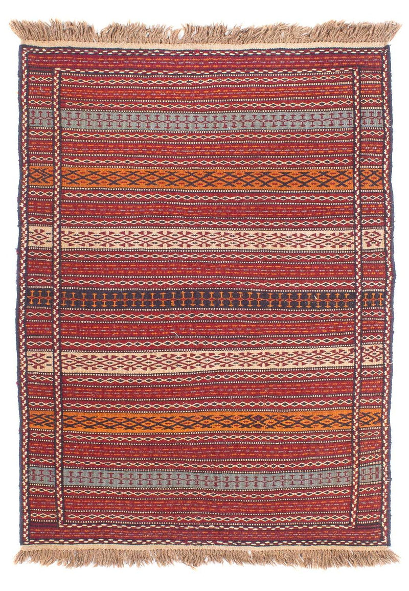 Kelim Senneh Teppich 100x150cm - mehrfarbig