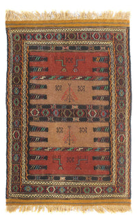 Kelim Senneh Teppich 100x169cm - mehrfarbig – product image