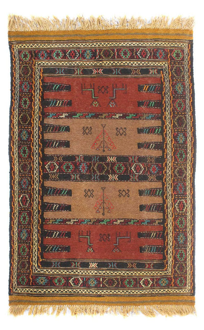 Kelim Senneh Teppich 100x169cm - mehrfarbig