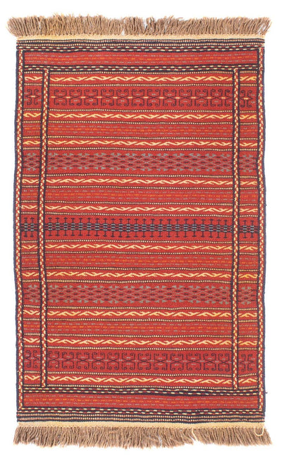 Kelim Senneh Teppich 80x130cm - mehrfarbig