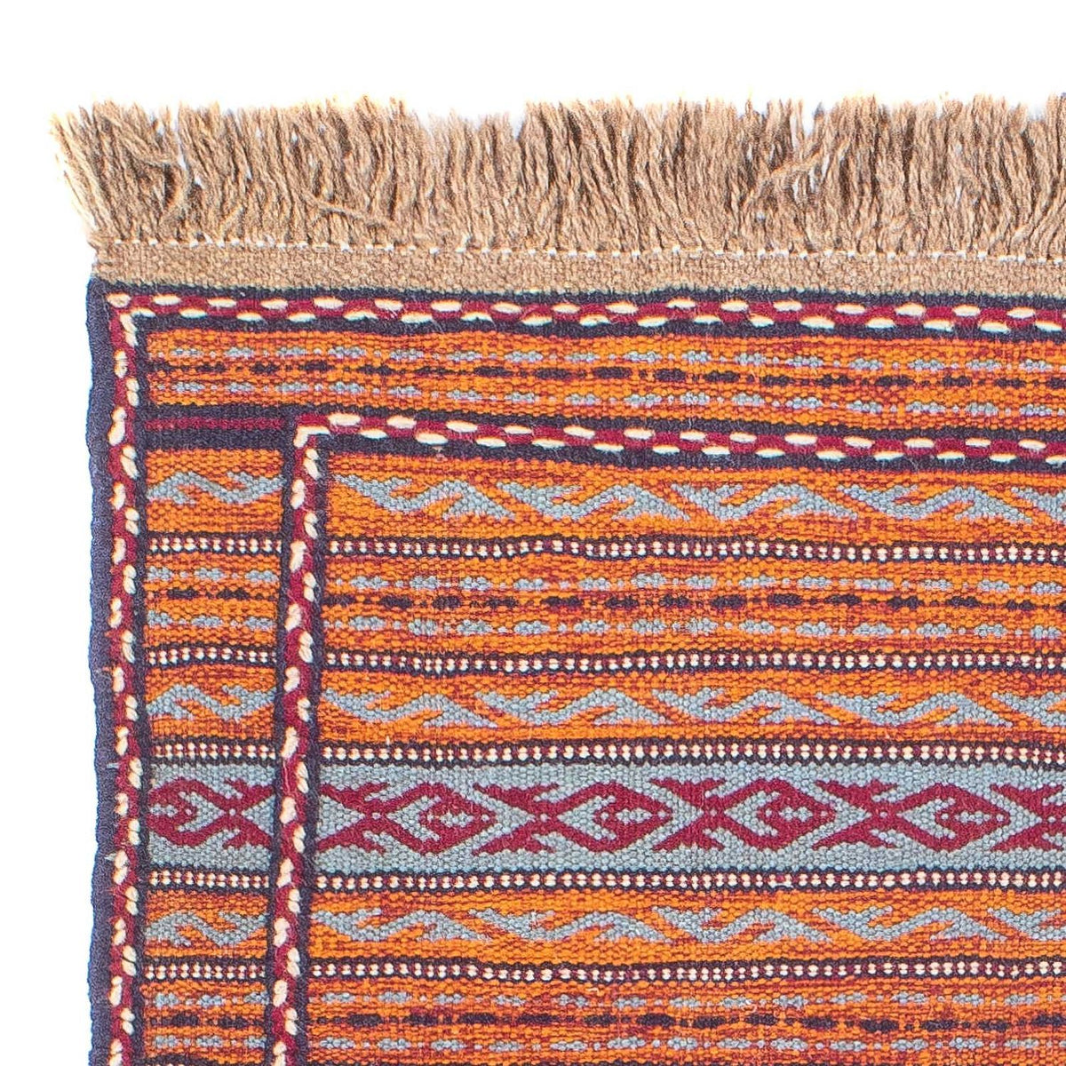 Kelim Senneh Teppich 80x123cm - mehrfarbig