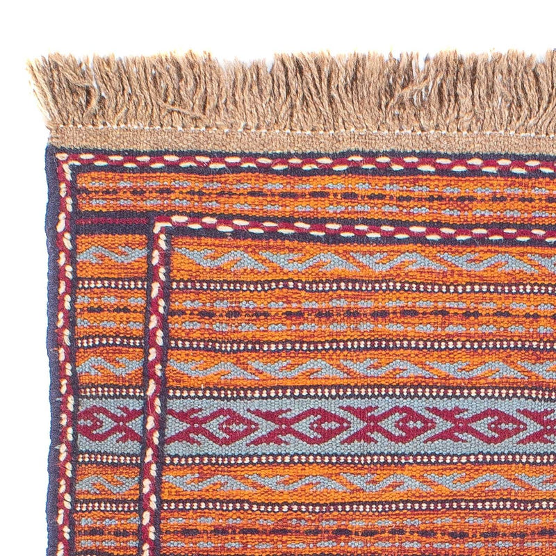 Kelim Senneh Teppich 80x123cm - mehrfarbig