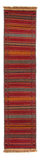 Kelim Senneh Teppich 83x300cm - mehrfarbig