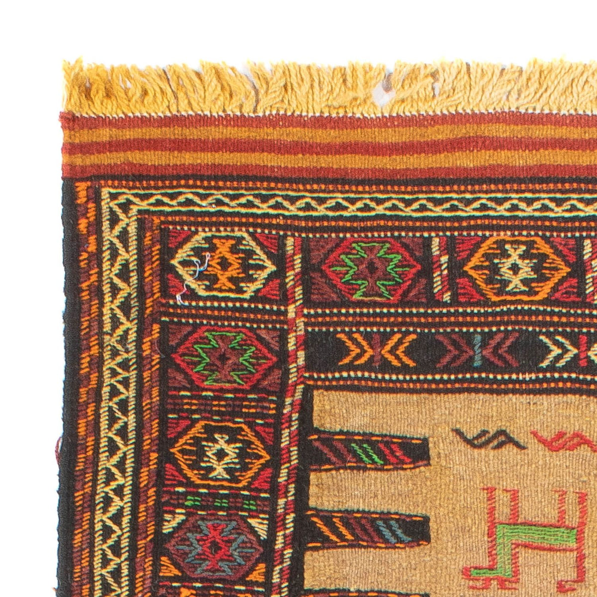 Kelim Senneh Teppich 68x170cm - mehrfarbig