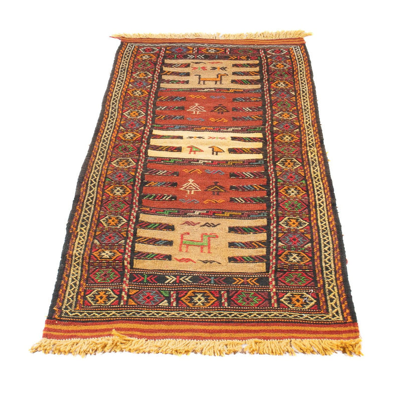 Kelim Senneh Teppich 68x170cm - mehrfarbig