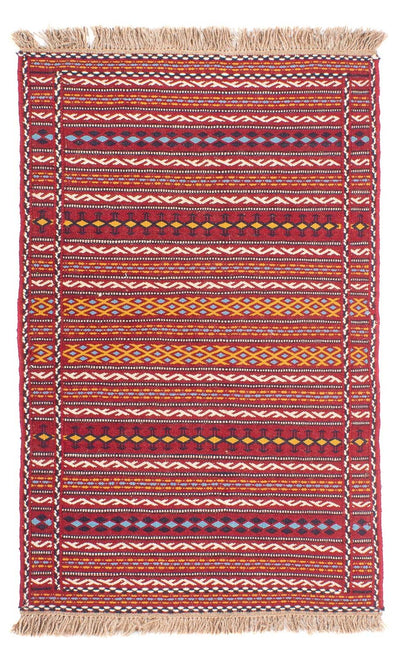 Kelim Senneh Teppich 80x120cm - mehrfarbig