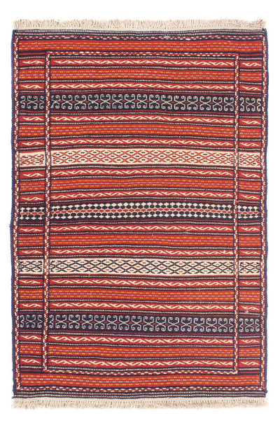 Kelim Senneh Teppich 100x150cm - mehrfarbig