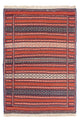 Kelim Senneh Teppich 100x150cm - mehrfarbig